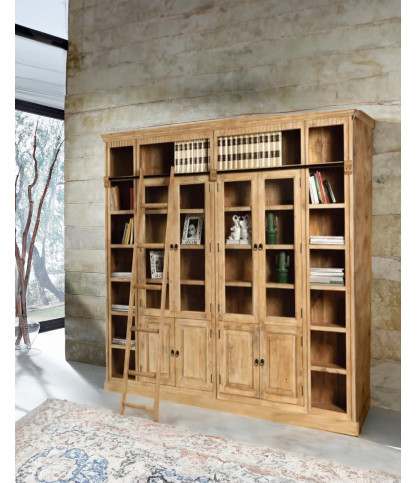 Annisa - Librería de teca maciza recuperada 250 cm
