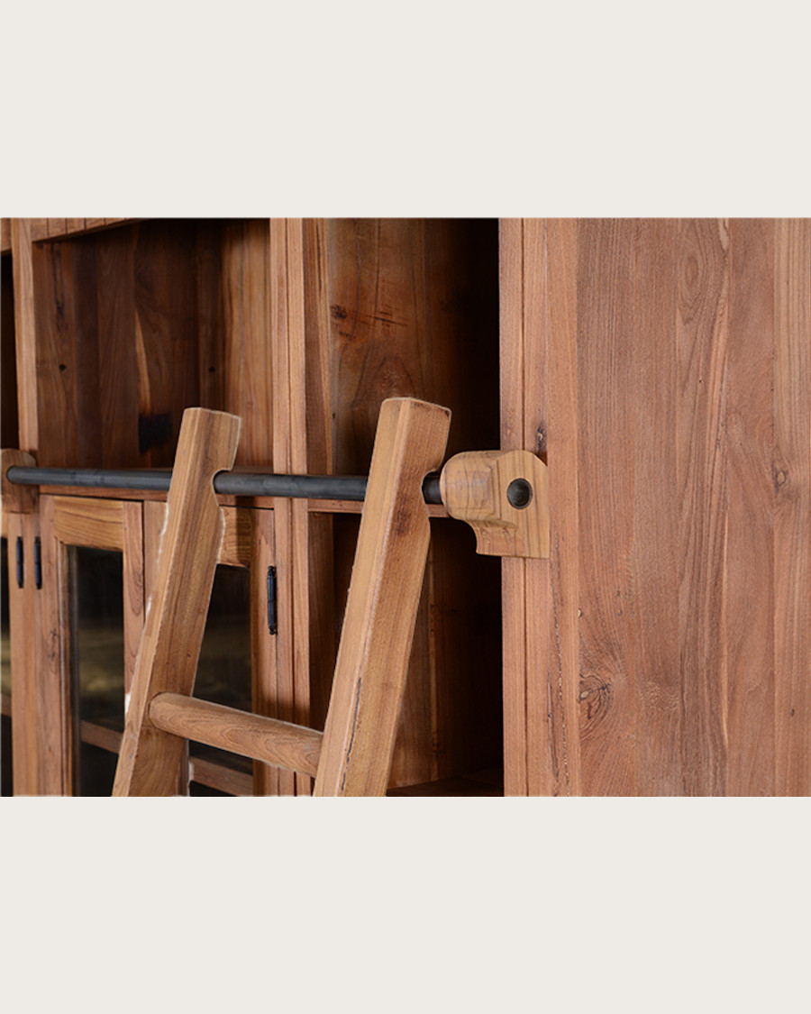 Annisa - Librería de teca maciza recuperada 250 cm