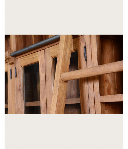 Annisa - Libreria in teak massiccio di recupero 250 cm