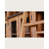 Annisa - Bibliothèque en bois massif de teck recyclé 250 cm