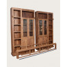 Annisa - Bibliothèque en bois massif de teck recyclé 250 cm