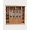 Annisa - Bibliothèque en bois massif de teck recyclé 250 cm