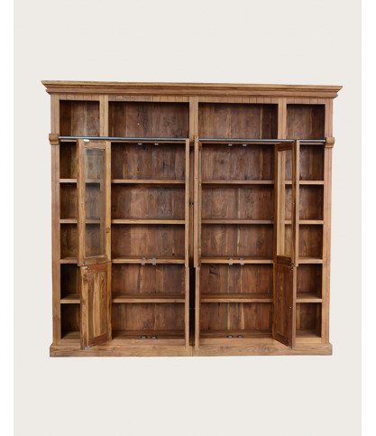 Annisa - Librería de teca maciza recuperada 250 cm