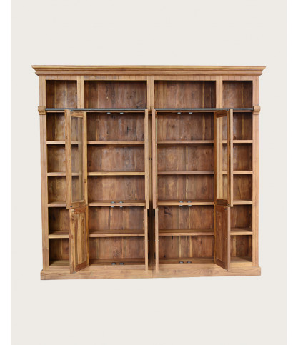 Annisa - Librería de teca maciza recuperada 250 cm