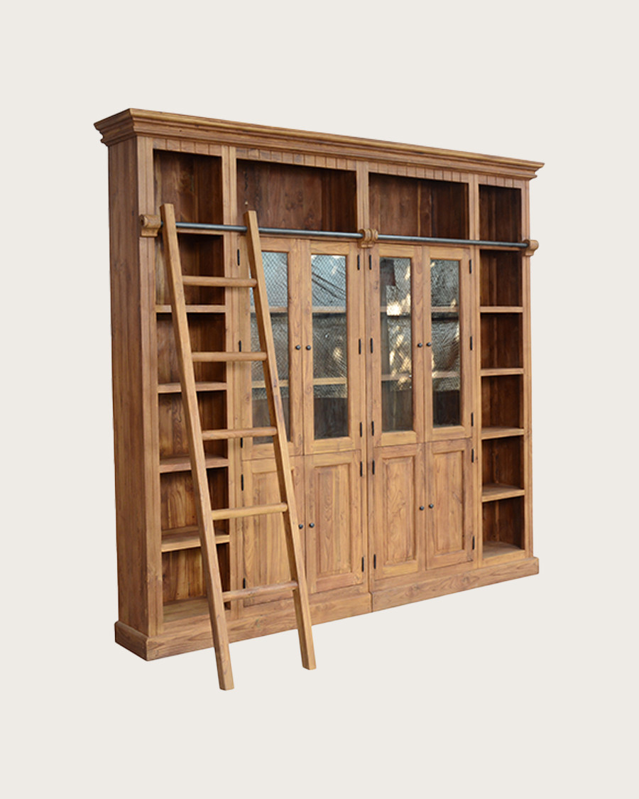 Annisa - Librería de teca maciza recuperada 250 cm