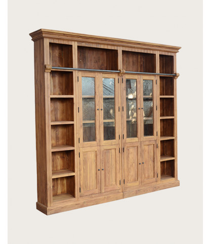 Annisa - Librería de teca maciza recuperada 250 cm