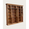 Annisa - Bibliothèque en bois massif de teck recyclé 250 cm