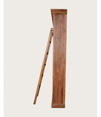 Annisa - Bookcase made of solid recycled teak wood, 250 cm