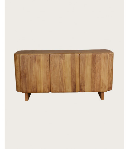 Cahya - Laag dressoir van massief gerecycled teakhout, 170 cm