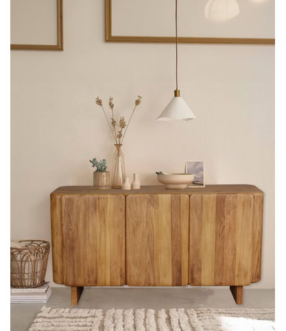 Cahya - Laag dressoir van massief gerecycled teakhout, 170 cm