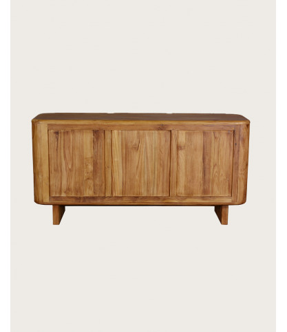 Cahya - Credenza bassa in legno massello di teak riciclato, 170 cm