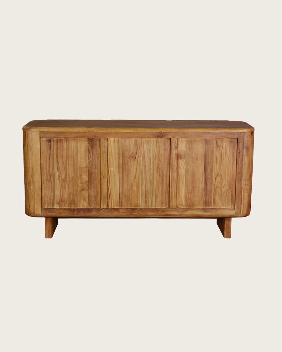 Cahya - Laag dressoir van massief gerecycled teakhout, 170 cm