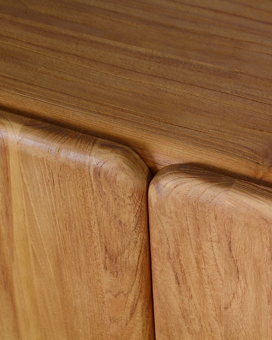 Cahya - Laag dressoir van massief gerecycled teakhout, 170 cm