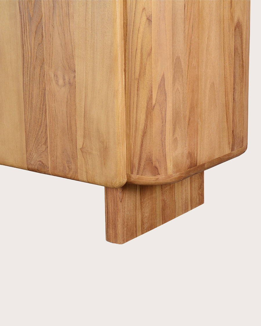 Cahya - Laag dressoir van massief gerecycled teakhout, 170 cm