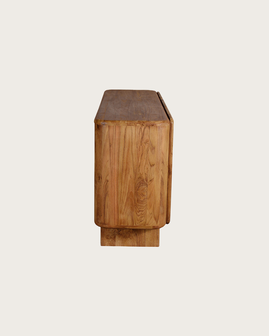 Cahya - Laag dressoir van massief gerecycled teakhout, 170 cm