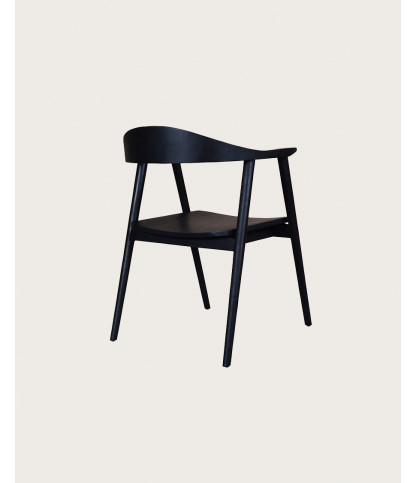 Dewi - Silla de teca maciza negra