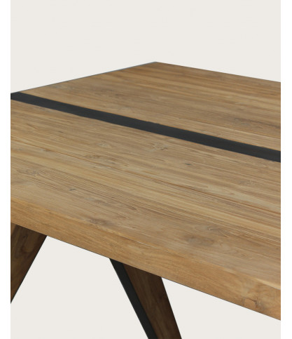 Bandung - Mesa de comedor de teca maciza