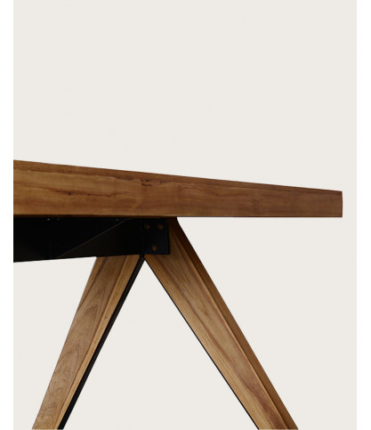 Bandung - Mesa de comedor de teca maciza
