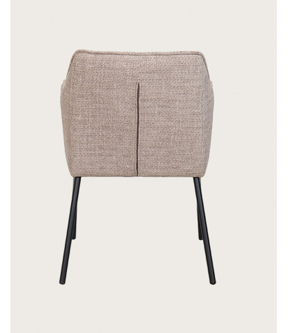 Chacha - Lot de 2 chaise en tissu et pieds métal