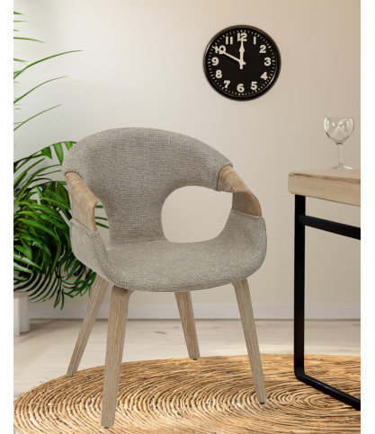 copy of Chacha - Lot de 2 chaise en tissu et pieds métal