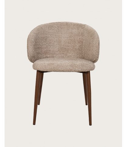 Vera - Chair in bouclé fabric and metal legs