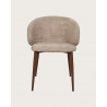Vera - Chaise en tissu bouclette et pieds métal