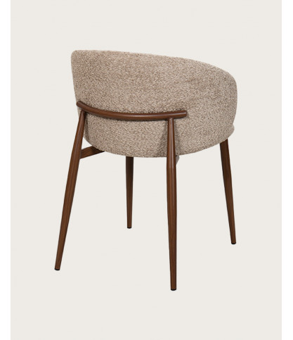 Vera - Chair in bouclé fabric and metal legs