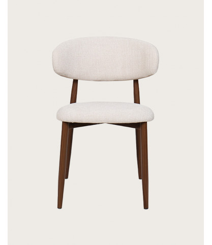 Kerin - Lot de 2 chaises en tissu et pieds métal