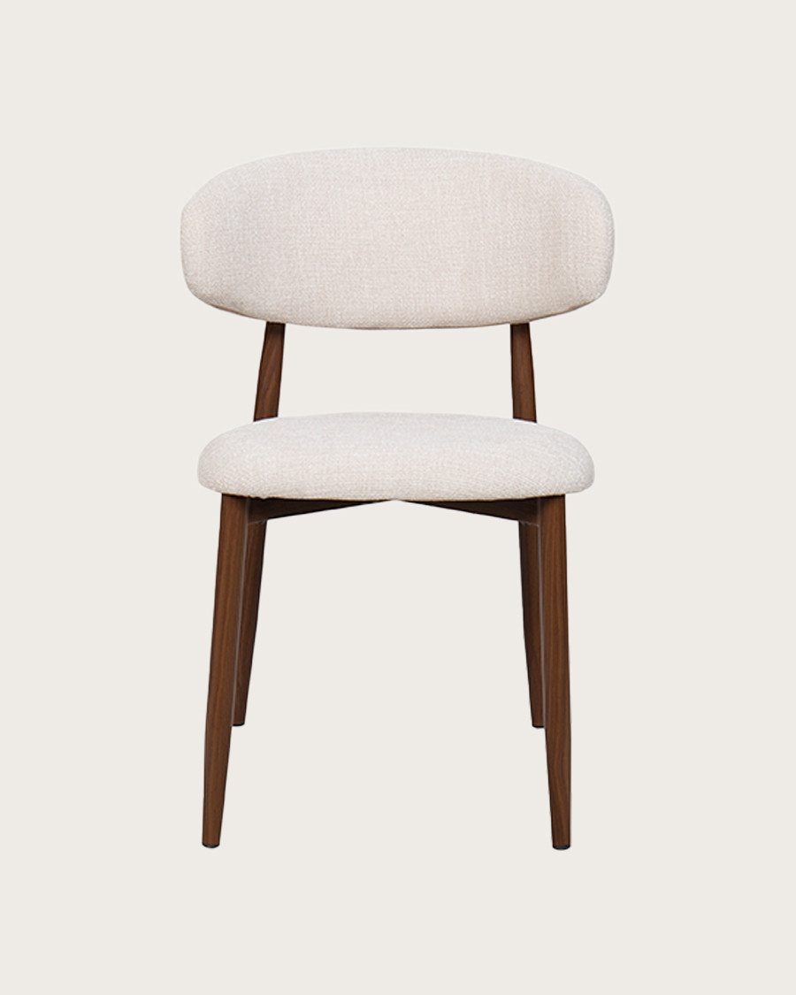 Kerin - Lot de 2 chaises en tissu et pieds métal