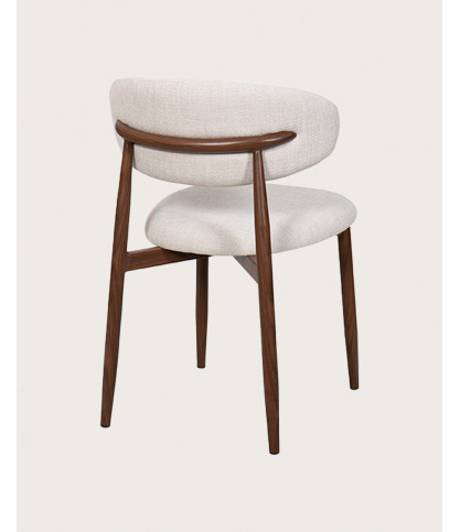 Kerin - Lot de 2 chaises en tissu et pieds métal