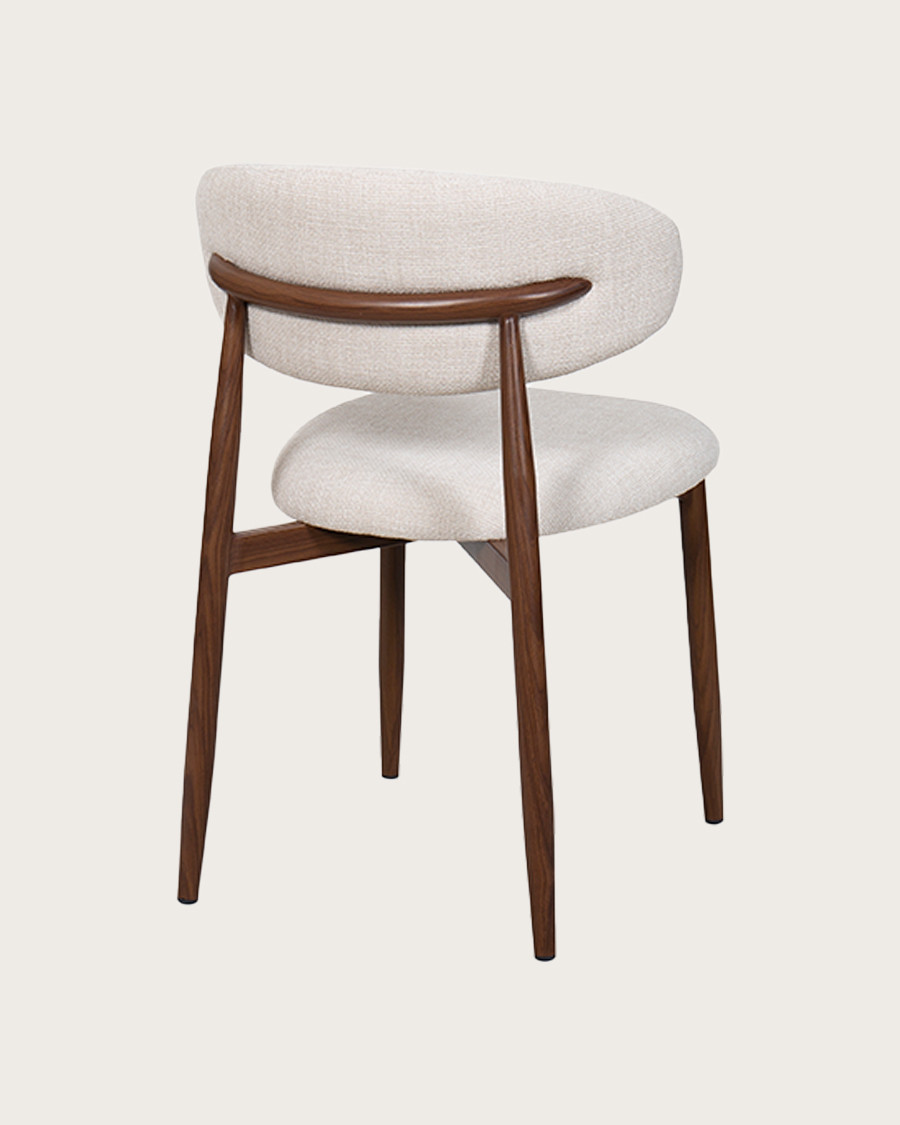 Kerin - Lot de 2 chaises en tissu et pieds métal