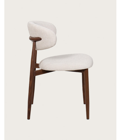 Kerin - Lot de 2 chaises en tissu et pieds métal