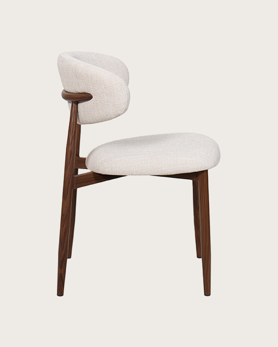 Kerin - Lot de 2 chaises en tissu et pieds métal