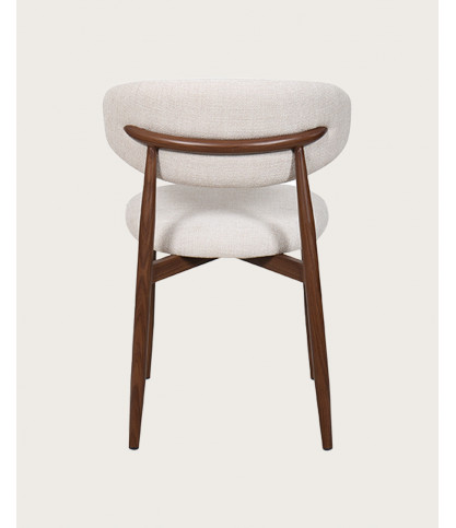 Kerin - Lot de 2 chaises en tissu et pieds métal