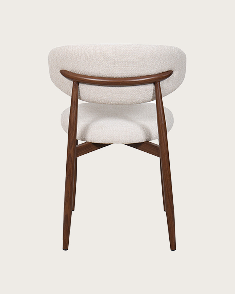 Kerin - Lot de 2 chaises en tissu et pieds métal