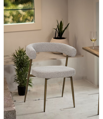 copy of Chacha - Lot de 2 chaise en tissu et pieds métal
