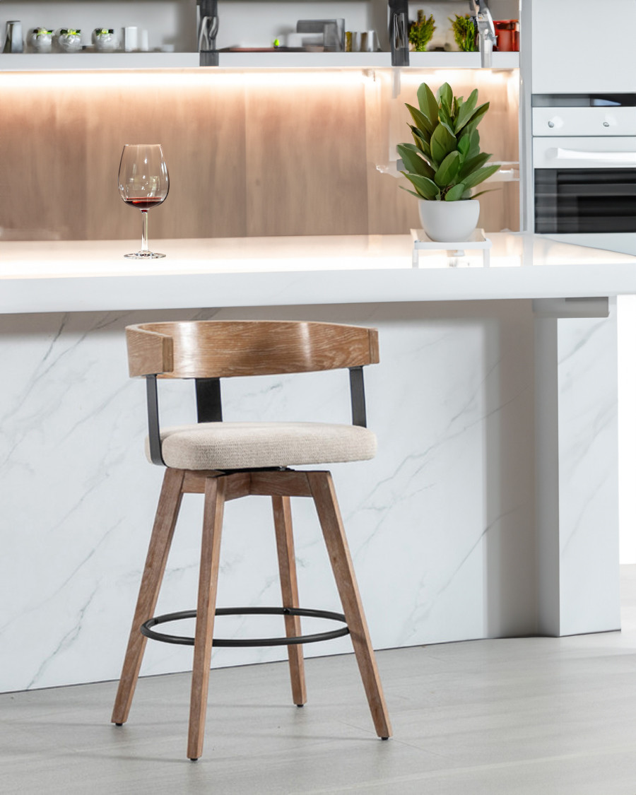 Micha - Fabric bar chair...