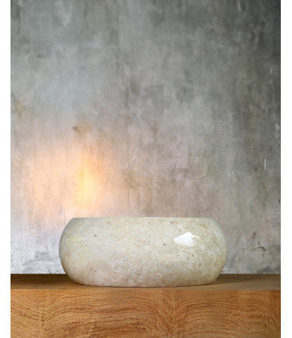 Riana - Beige donut marble basin