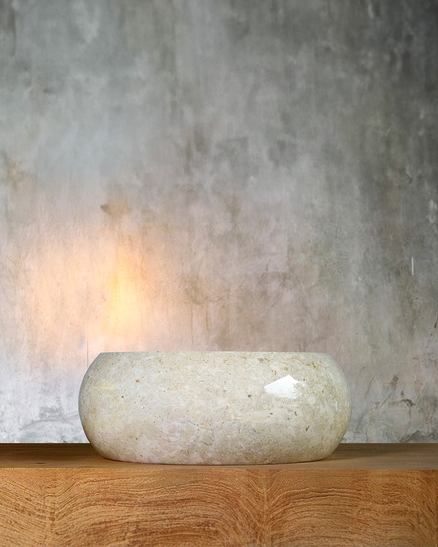 Riana - Beige donut marble basin