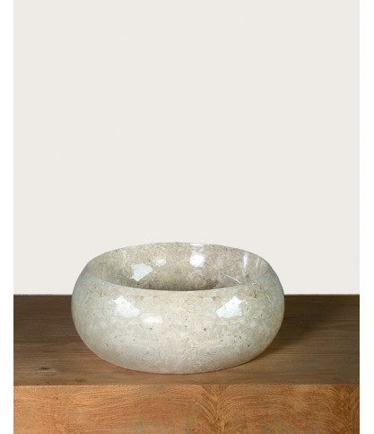 Riana - Beige donut marble basin
