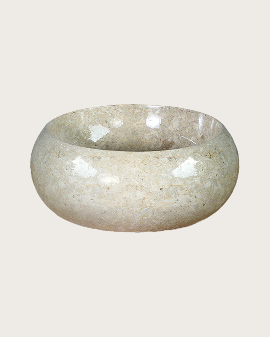 Riana - Beige donut marble basin