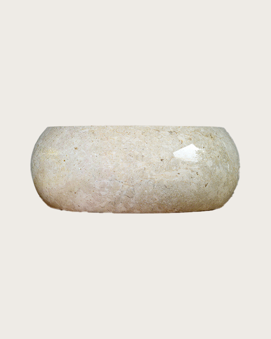 Riana - Beige marble donut washbasin