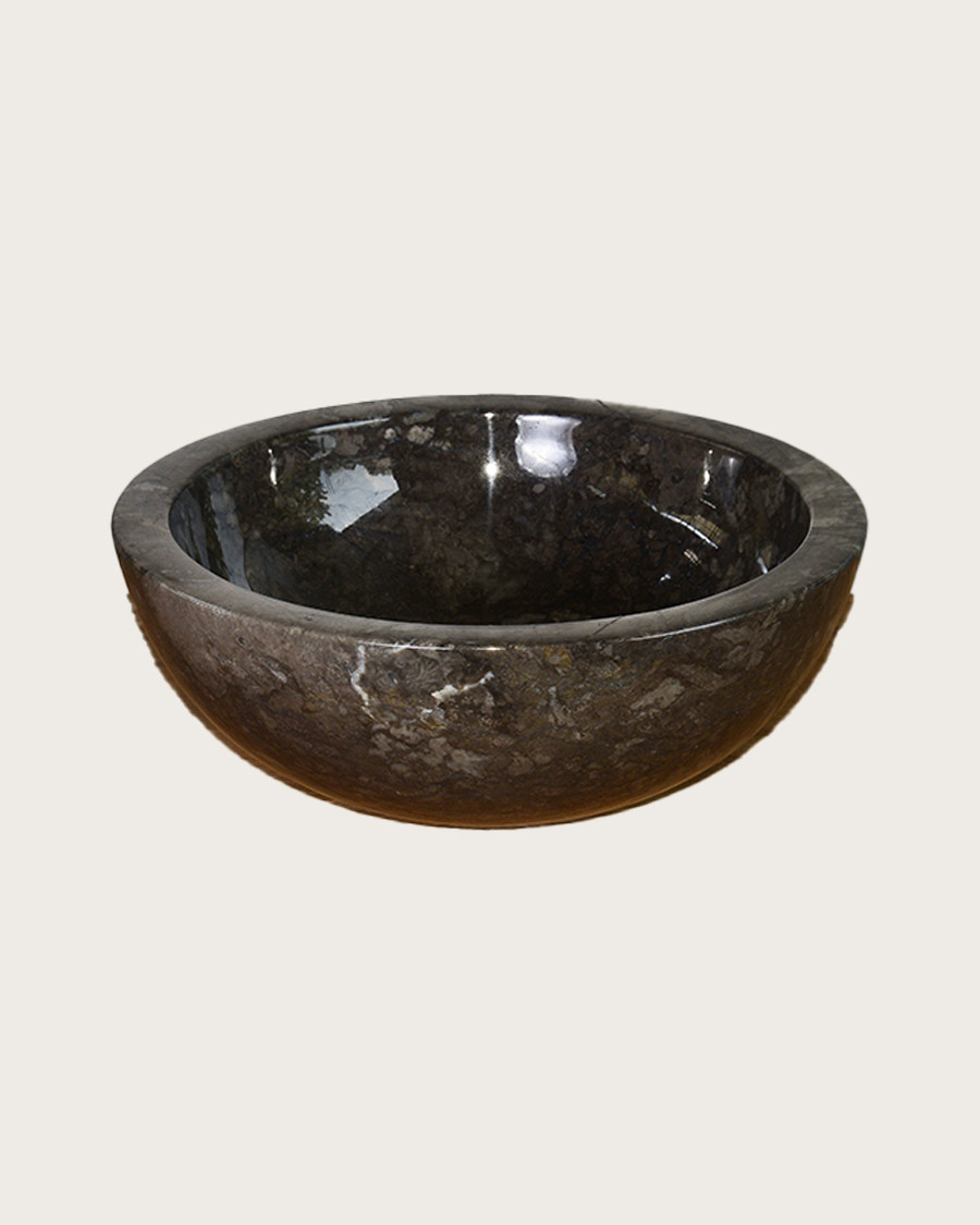 Dune - Lavabo da appoggio in marmo nero