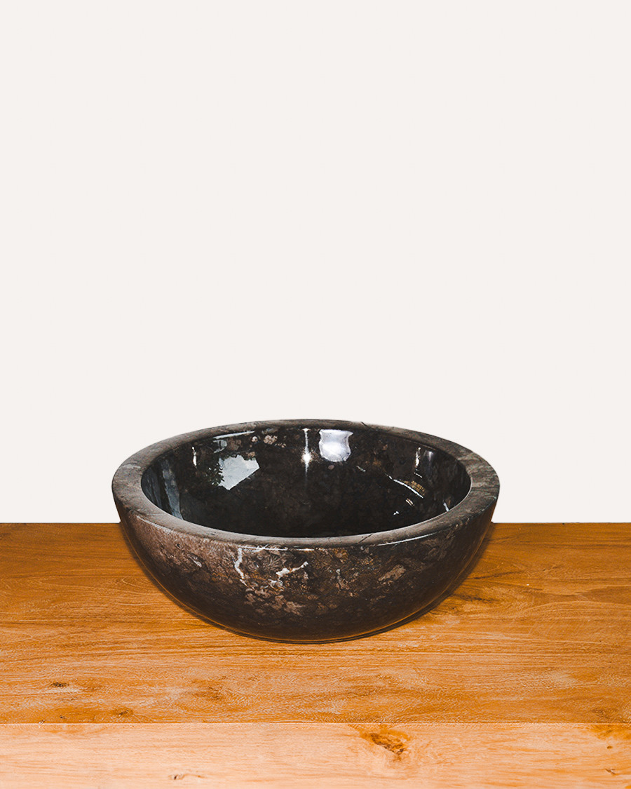 Dune - Lavabo con encimera de mármol negro