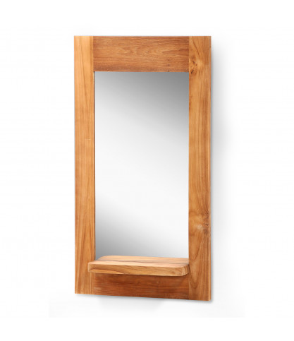 Eclipse - Solid teak mirror