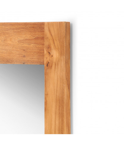 Eclipse - Solid teak mirror