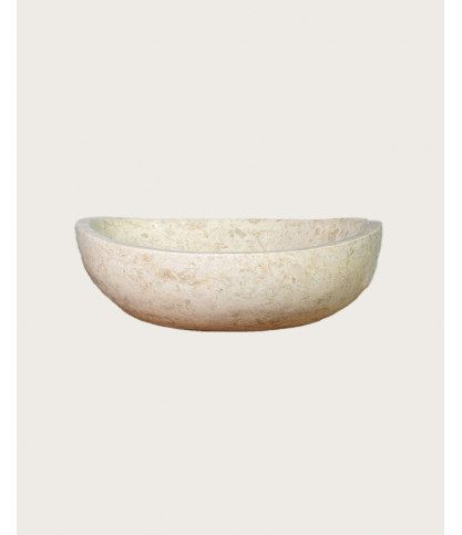 Doram - Lavabo ovalado de mármol beige
