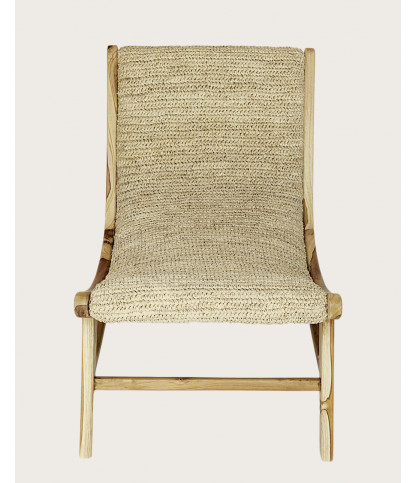 Kaho - Fauteuil van massief teakhout en touw