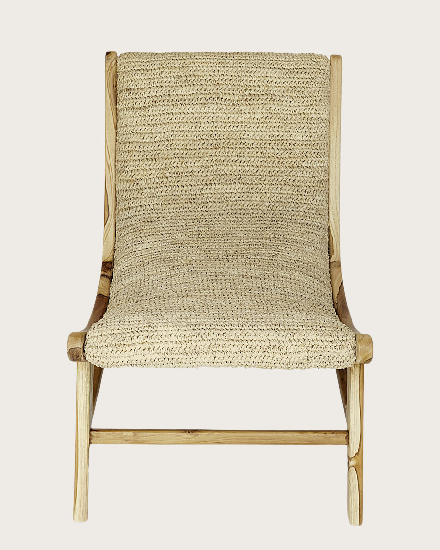 Kaho - Fauteuil van massief teakhout en touw