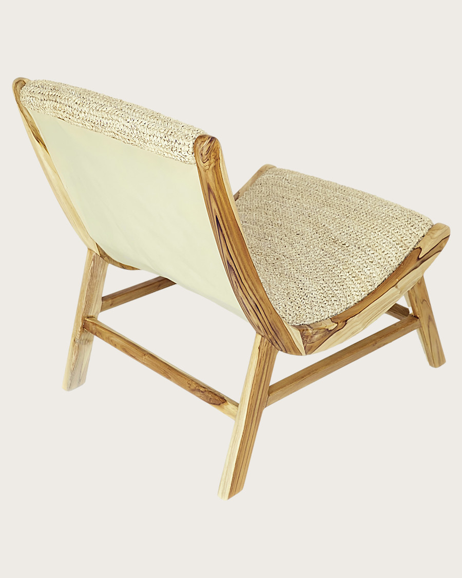 Kaho - Sillón de teca maciza y cuerda